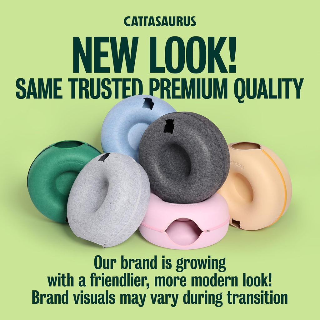 Cattasaurus 3-in-1 cat bed and tunnel for large cats