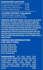 Milk-Bone 11 ounce bag showing the chicken flavor roll design for dental cleaning