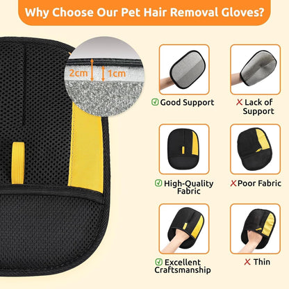 SAWMONG pet grooming glove breathable mesh back design