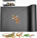 Emyssa reptile carpet front view showing textured black surface.