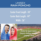 NFL Waterproof Rain Poncho for Adults, Sporty, Elastic Sleeves and Drawstring Hood, Unisex Rain Coat - Image 4