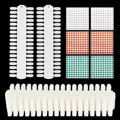 Tbestmax 3 sets 216 tips nail color swatch display board front view