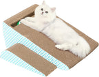 FluffyDream Cat Condo Scratcher Post Cardboard, Milk Box Shape Cat Scratching House Bed, Black Color - Image 13