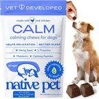 Native Pet Calming Chews for Dogs - Promotes Calming Effect, Supports Emotional Balance & Reduces Hyperactivity - Hemp Seed, Melatonin for Dogs, L-Theanine & Casein - Air-Dried 30 Chews - Image 13