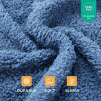 Luciphia fluffy premium fleece pet throw spread out on a couch protecting it from dog hair.