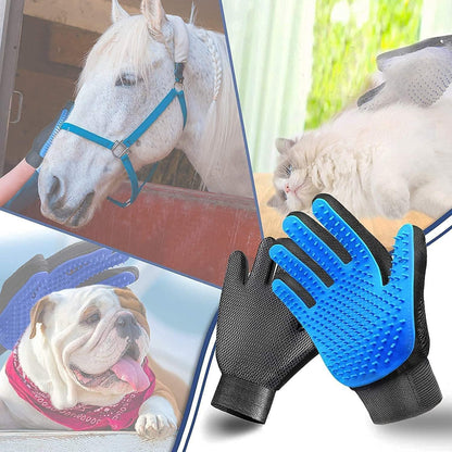 Starroad-Tim pet grooming mitt used during bath time