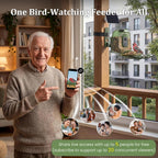 Smart Bird Feeder with Camera Solar Powered, Auto Capture 2.5K Videos - Image 8