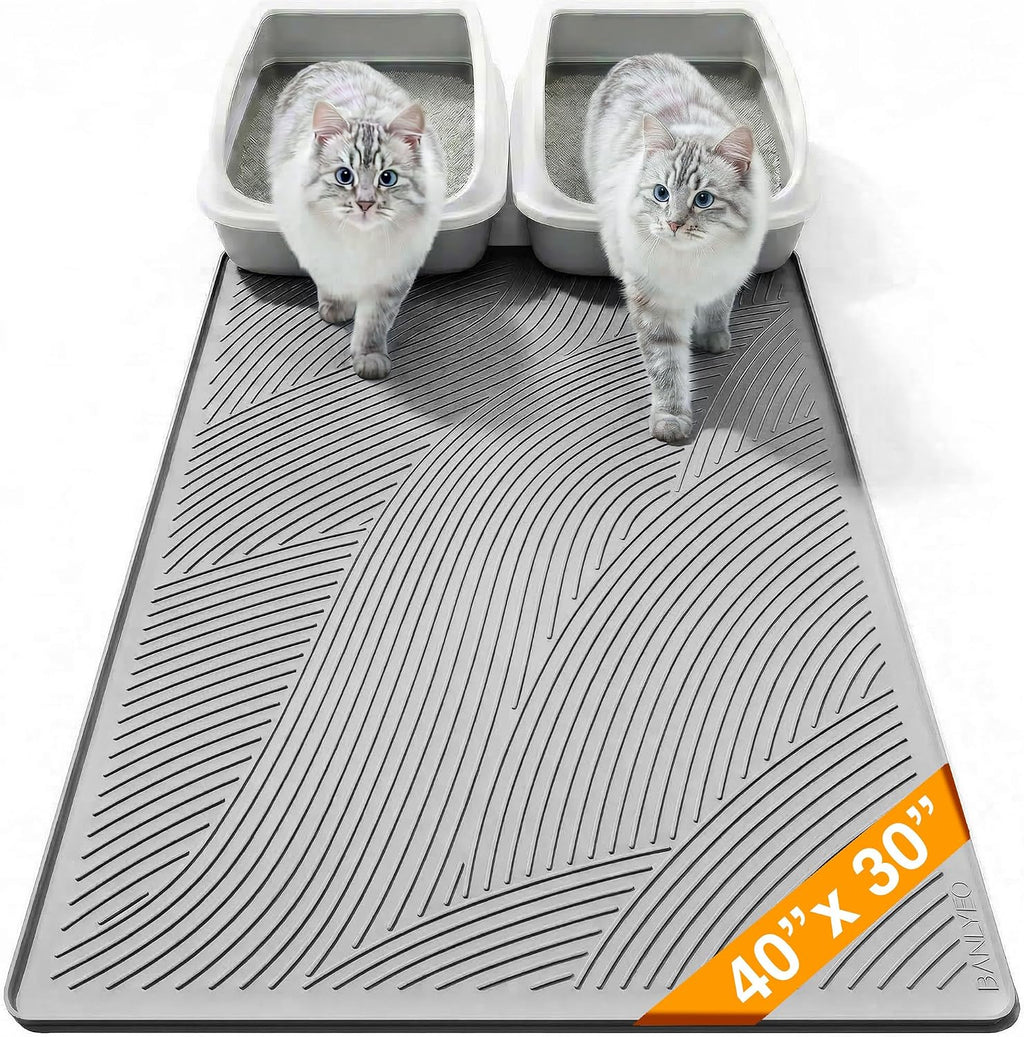 Cat Litter Box Mat - L Large Size 34 x 22 in, Water Proof, Kitty Litter Trapping Mat, Easy to Clean, Scatter Control, Odorless, Pet Supplies for Indoor Cats, Warm Beige - Image 12