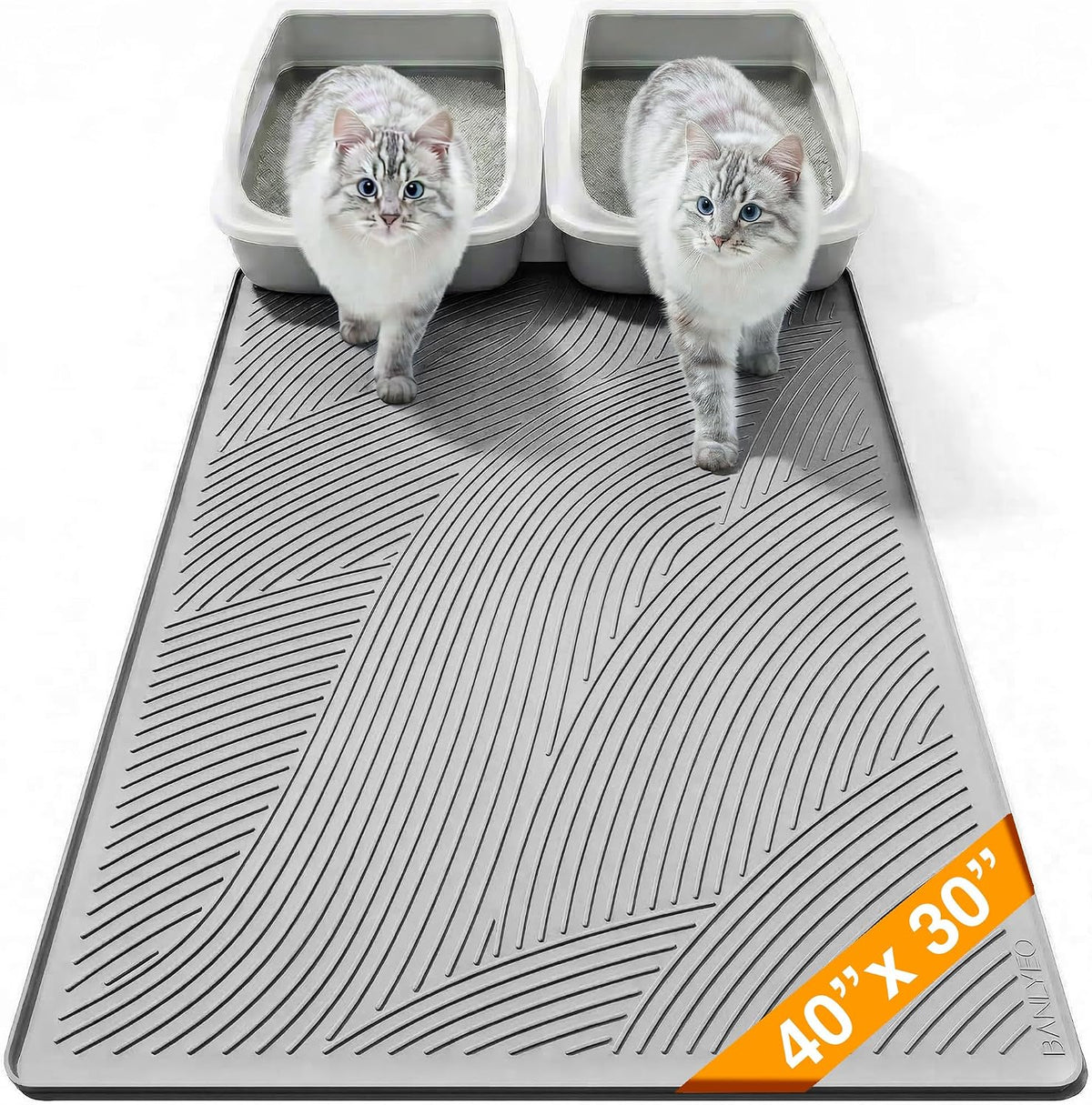 Cat Litter Box Mat - L Large Size 34 x 22 in, Water Proof, Kitty Litter Trapping Mat, Easy to Clean, Scatter Control, Odorless, Pet Supplies for Indoor Cats, Warm Beige - Image 12