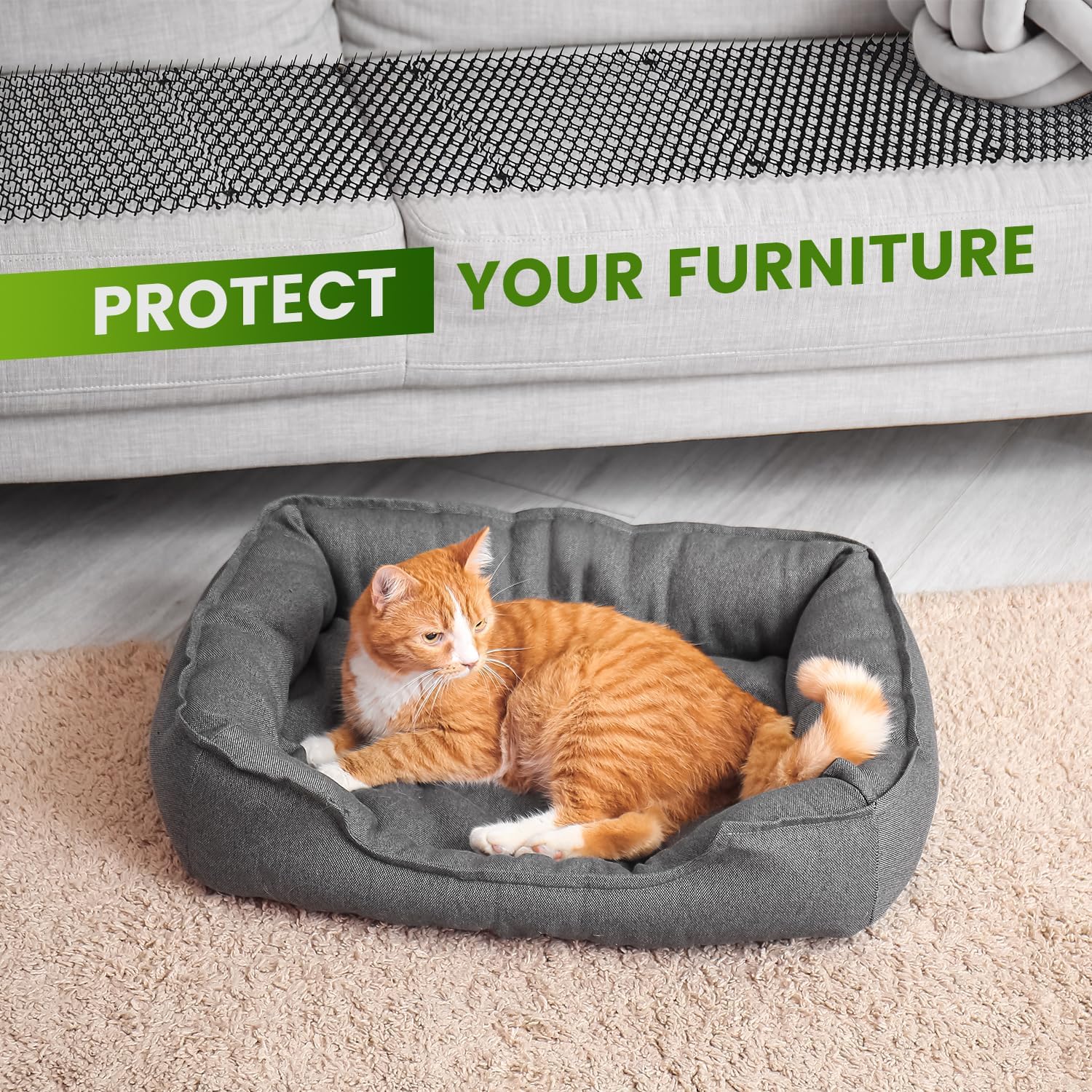 Ley's cat deterrent mat with spikes for garden use