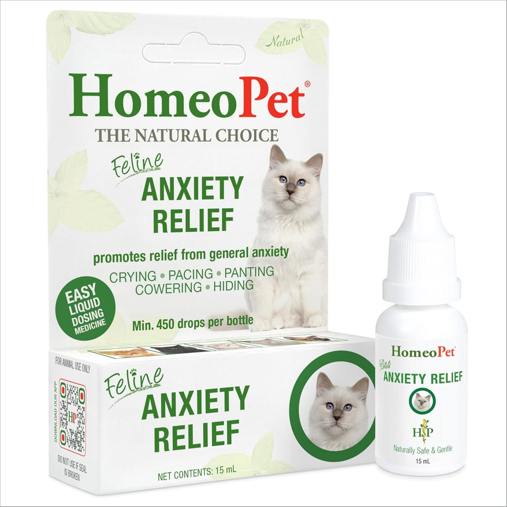 HomeoPet Feline Anxiety Relief bottle front view natural cat calming supplement