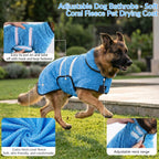 Bienbee super absorbent dog coat laid flat showing the full coverage design and collar.