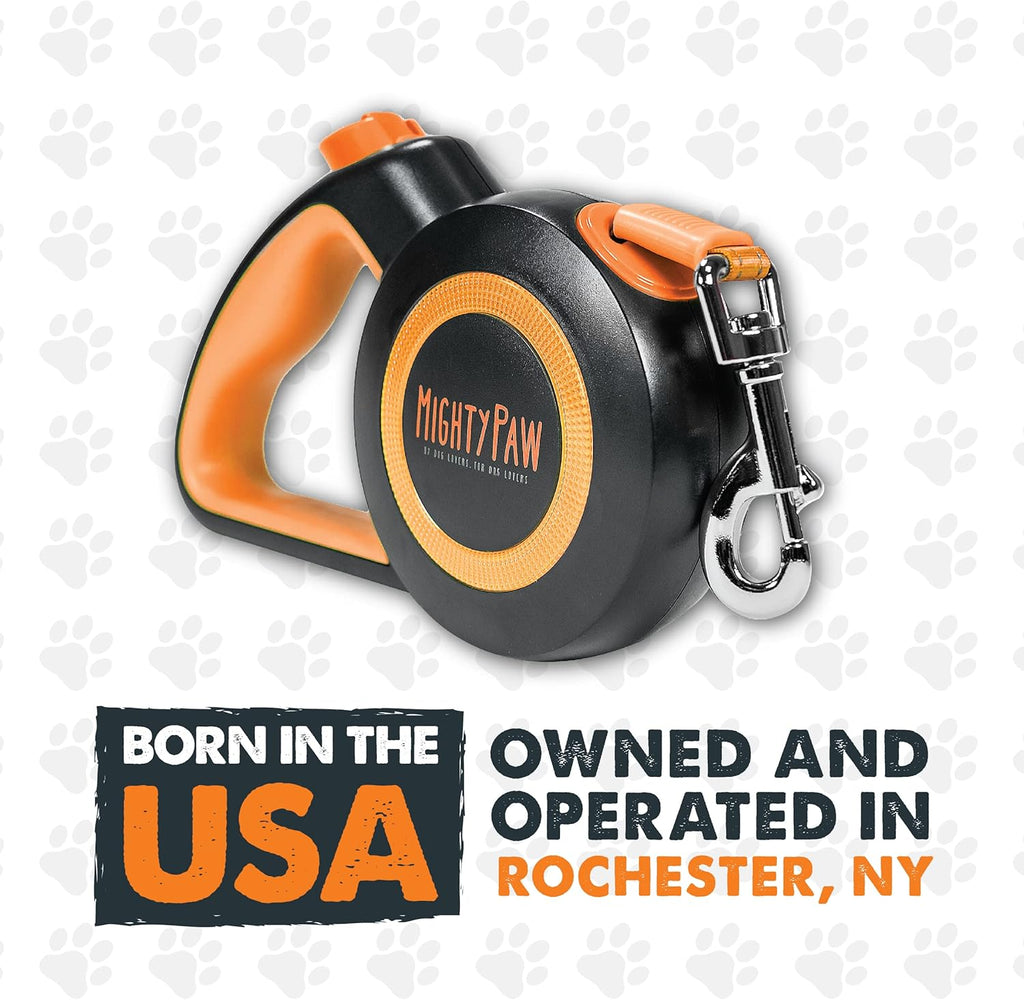 Mighty Paw Retractable Dog Leash 2.0 - Auto-Locking Button for The Control When You Need - Stainless Steel Coil for Smooth Retraction - Super Reflective Ring for Nighttime Visibility - No More Tangle - Image 9