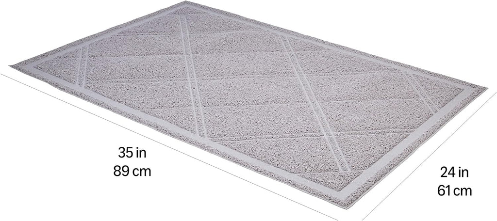 Amazon Basics cat litter mat showing diamond pattern