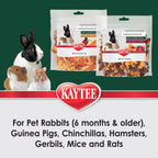 Dehydrated apple and carrot pieces for small pets