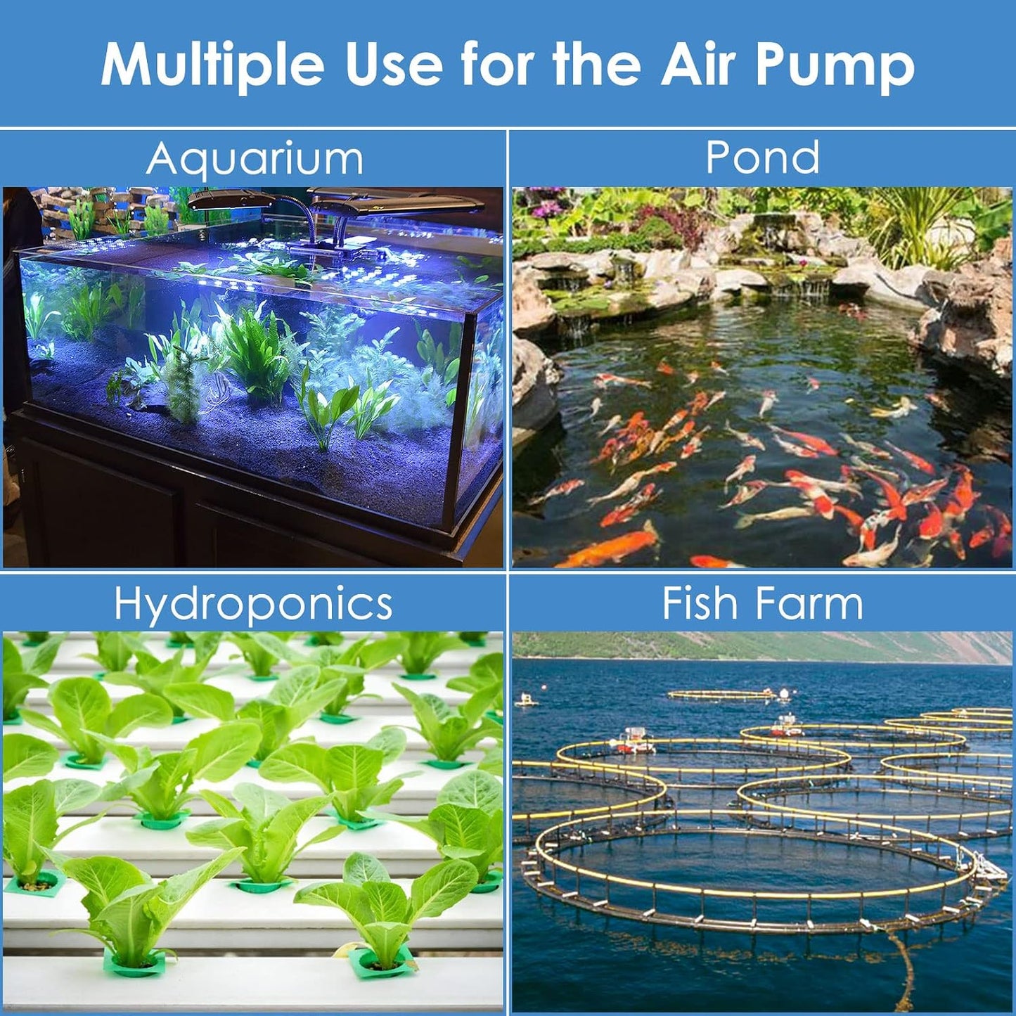 AquaMiracle air pump components including check valves and air stones