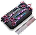 Gimars Titanium Coated Professional 6 in 1 4CR Stainless Steel Dog Grooming Scissors with Safety Round Tip, Heavy Duty Pet Grooming Scissor for Dogs, Cats and Other Animals - Image 10