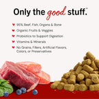 Stella and Chewy's puppy beef and salmon recipe ingredients and feeding guidelines label