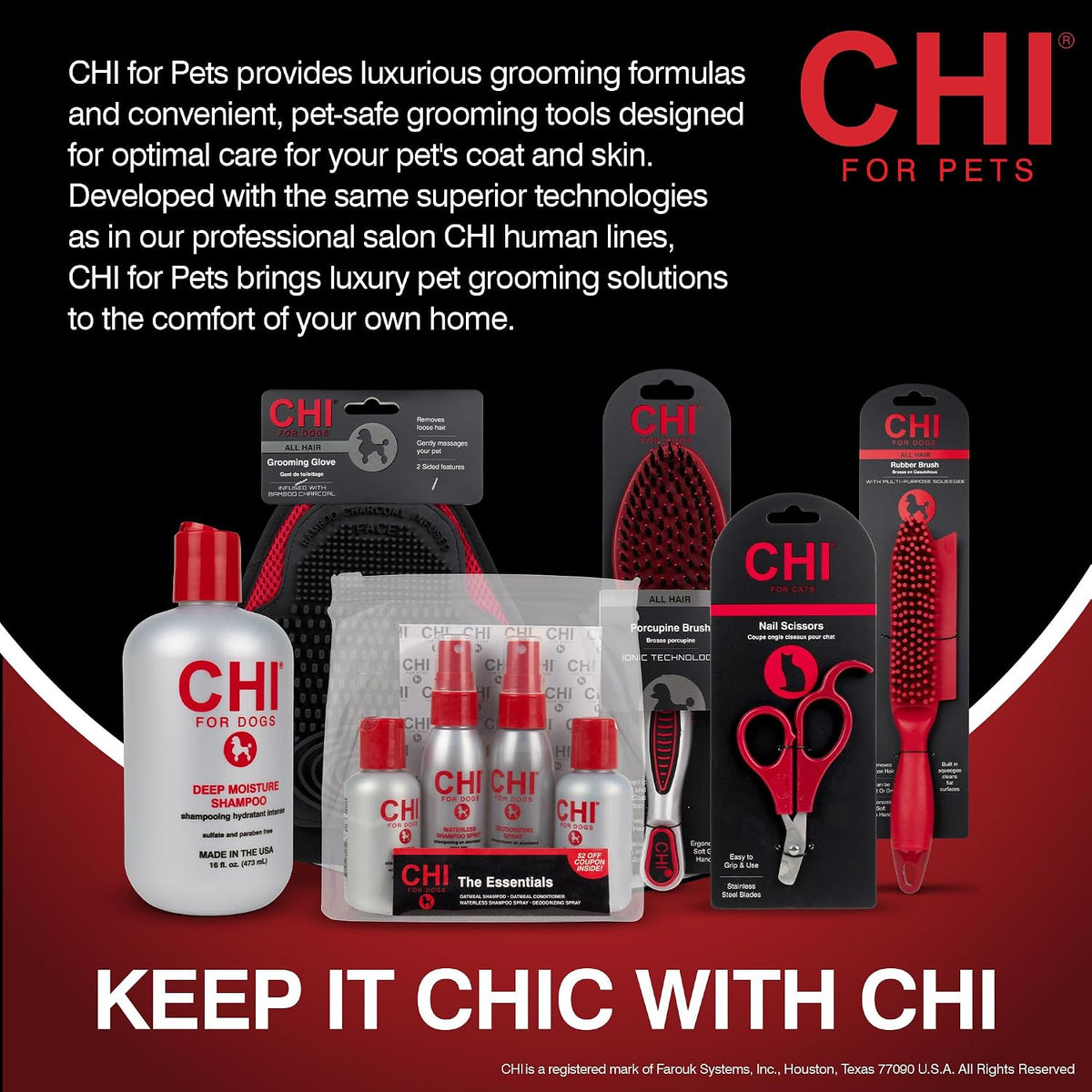 CHI for Dogs 2 in 1 Dematting and Deshedding Rake, Dual Head Dog Grooming Tool with Wide Tooth Dematting Rake and Fine Deshedding Rake, Detangler Comb for Thick Double and Long Dog Coat - Image 10