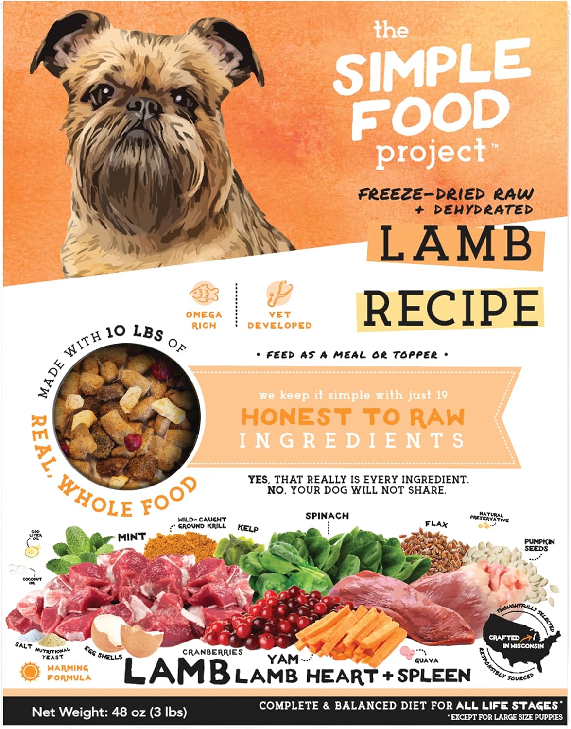 Simple Food Project - Beef & Salmon Recipe - Freeze Dried Raw Food for Dogs - 48oz - Image 12