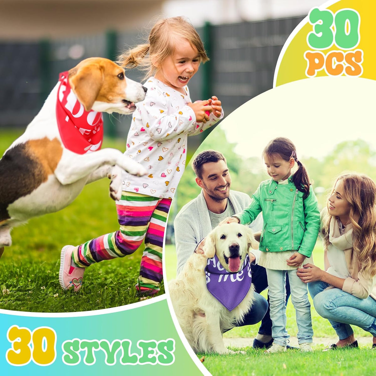 Authentic USA imported dog bandanas for photo shoots