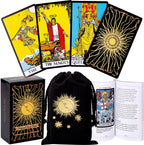 Vitacera Original Tarot Cards deck with guidebook and linen bag front view