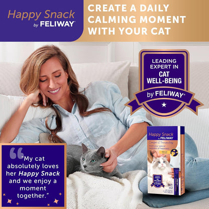 Creamy texture of Feliway Happy Snack puree