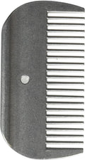 Partrade mane comb front view silver aluminum grooming tool