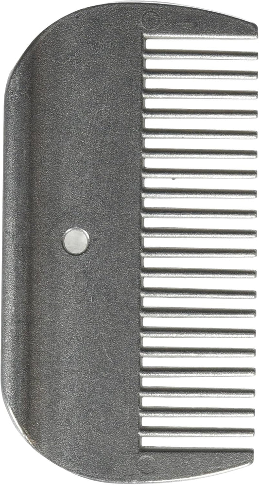 Partrade 077271 mane comb for horses silver front view professional equine grooming tool