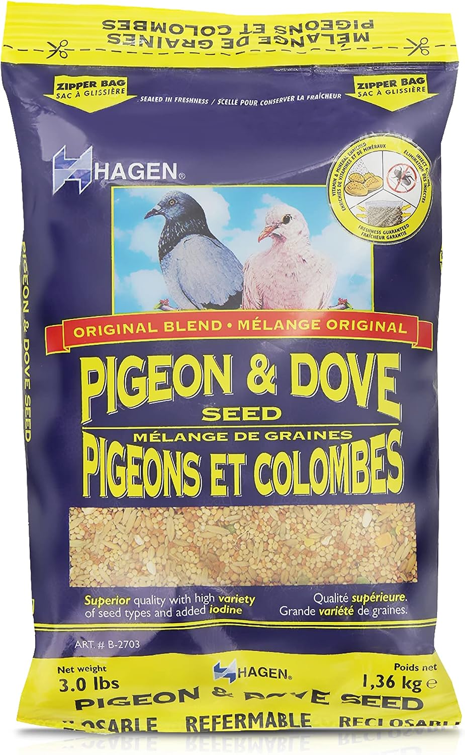 Hagen Pigeon & Dove Seed - Original Formula Bird Food, 6 lb Bag - Nutritionally Complete Seed Mix with Vitamins & Minerals - Wild & Captive Bird Diet - Insect-Resistant Air-Tight Packaging - Image 11