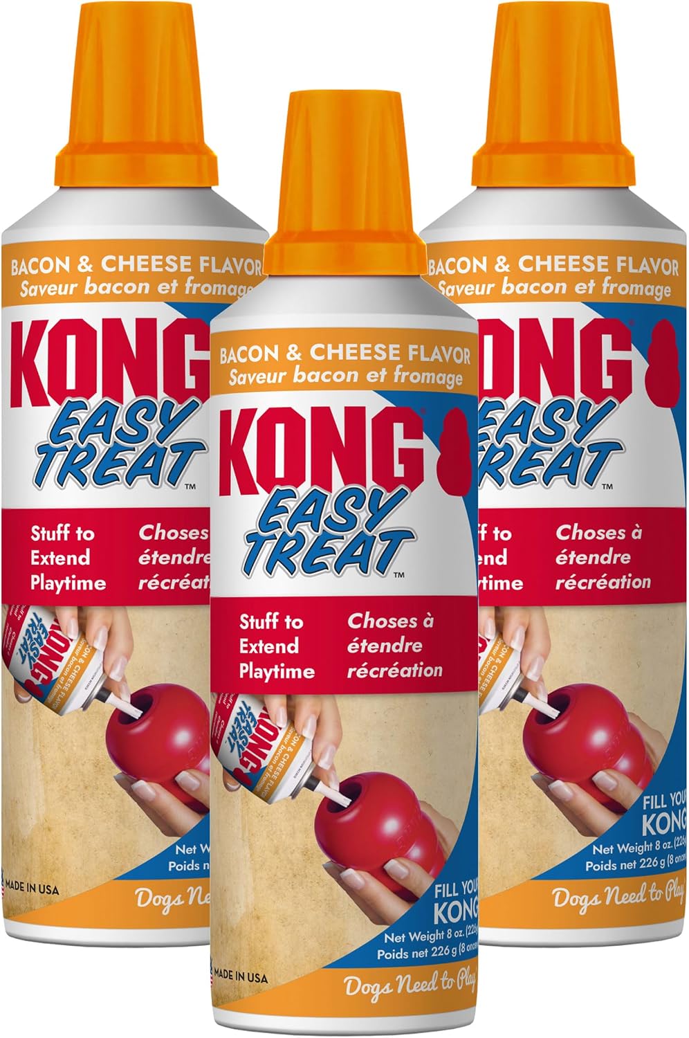 KONG Easy Treat Dog Paste 3-Pack - Mess-Free Stuffing Toys, Training & Reward Treats, Made in USA, Highly Digestible, No Refrigeration Needed (Peanut Butter) - Image 9