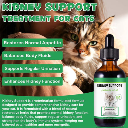 Kidney Support for Cats, Cat Kidney Treatment Support Cat Urinate Regularly, Strengthen Kidney Function,Increase Immunity, Herbal Supplement Supports Healthy Kidney Function- 60ml/2fl.oz - Image 9