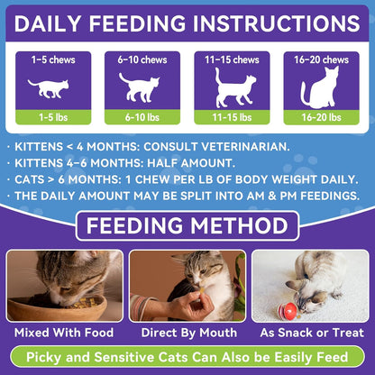 Authentic USA imported Weallin feline immunity and digestive support treats