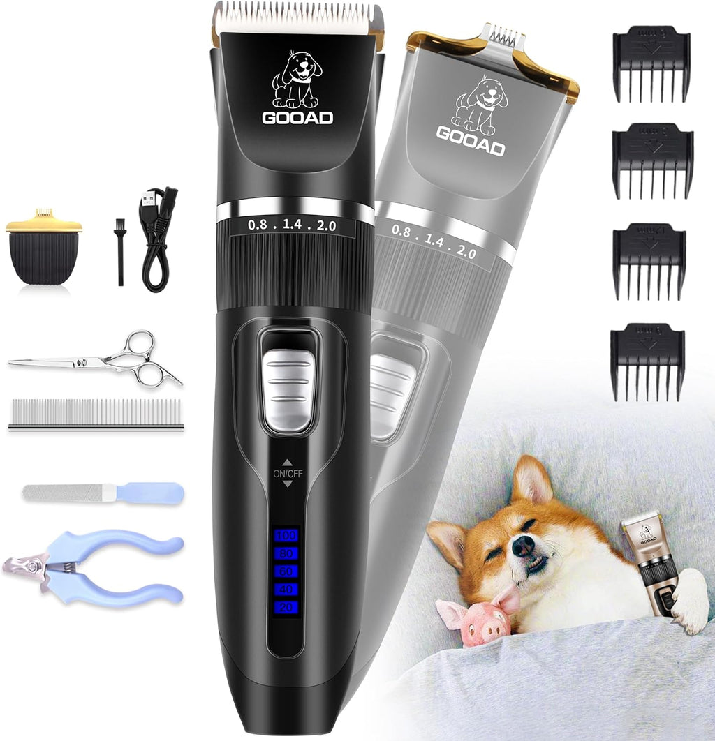 Dog Clippers for Grooming,Dog Grooming Kit for Heavy Thick Hair&Coats/Low Noise Rechargeable Cordless Hair Trimmer/Pet Shaver with Paw Trimmer for Small & Large Dogs Cats - Image 13
