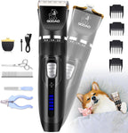 Dog Clippers for Grooming,Dog Grooming Kit for Heavy Thick Hair&Coats/Low Noise Rechargeable Cordless Hair Trimmer/Pet Shaver with Paw Trimmer for Small & Large Dogs Cats - Image 13