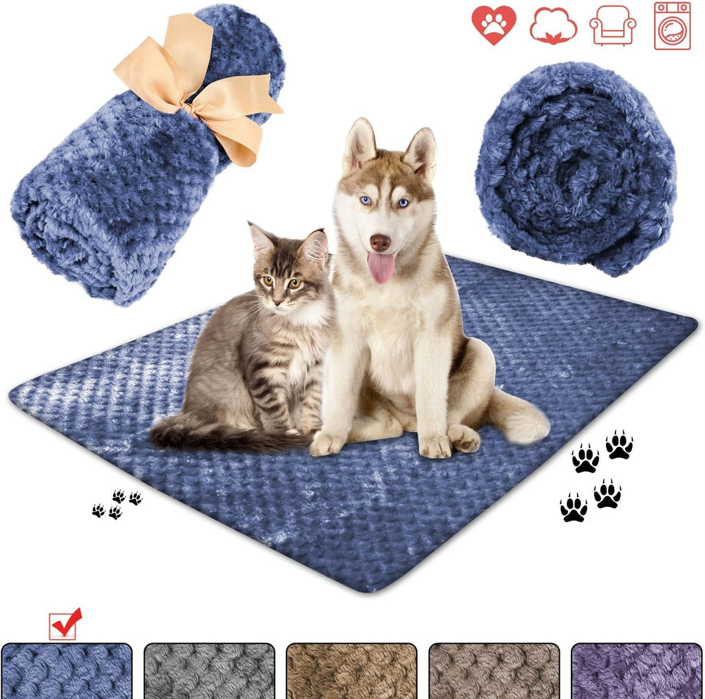 Soft waffle weave cozy pet throw blanket for small medium and large dogs