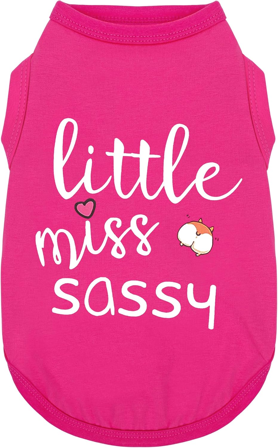 Paiaite Little Miss Sassy rose red cotton dog vest front view