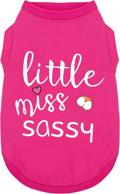 Paiaite Little Miss Sassy rose red cotton dog vest front view