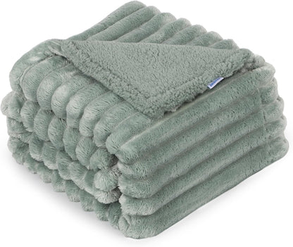 Waterproof Pet Blanket for Large Dogs & Cats - Reversible Calming Plush, Washable Furniture Cover for Couch, Bed, Car Seat, Blocks Leaks, Stains & Pet Fur (Cream, 50"x60") - Image 9