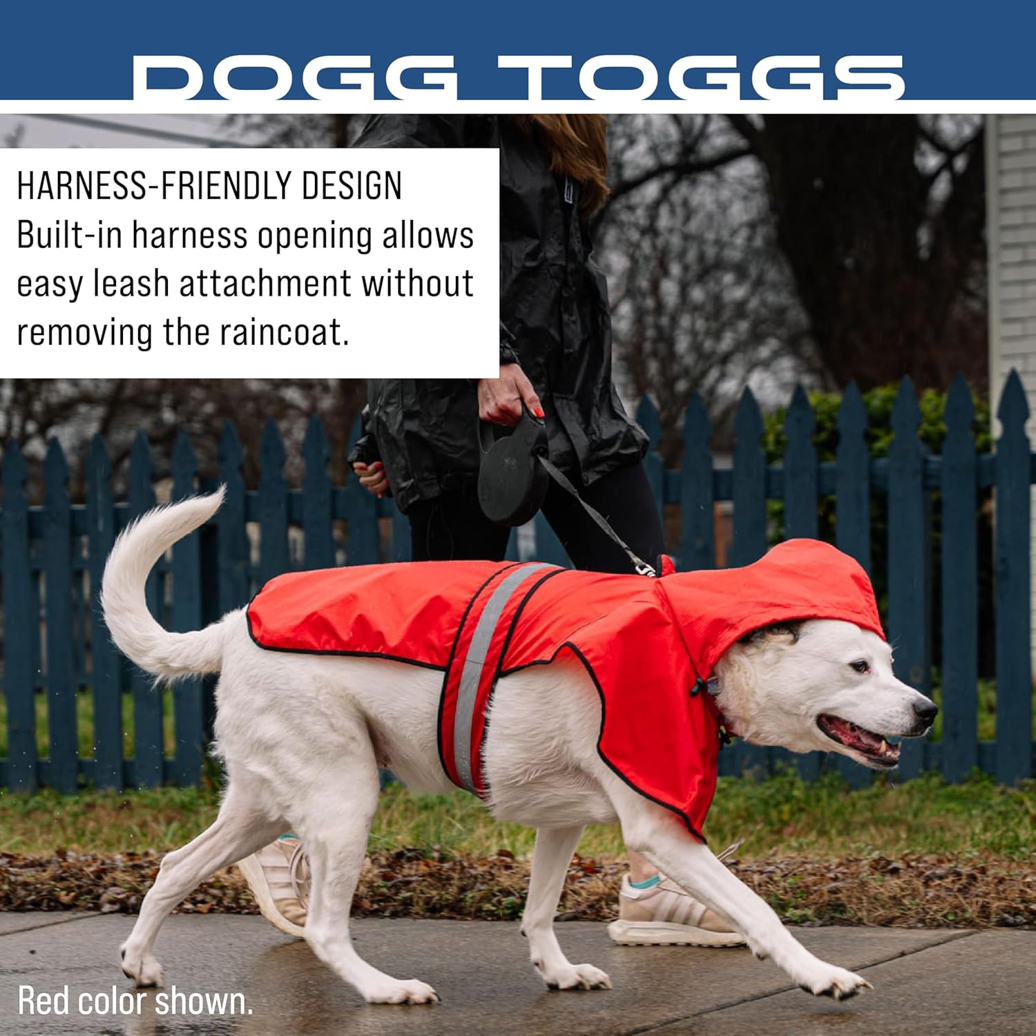 Authentic USA imported Frogg Toggs pet rain gear designed for active large dogs.