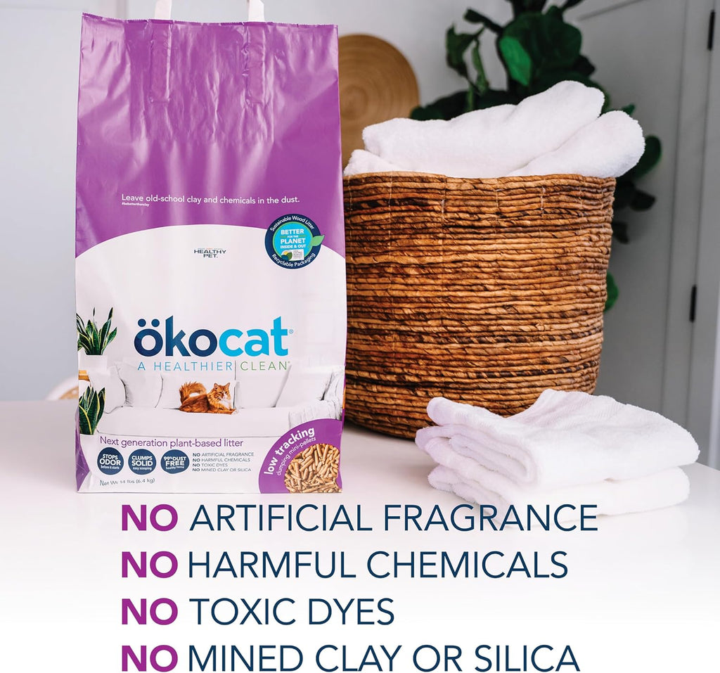 kocat Less Mess Low Tracking Wood Clumping Cat Litter Mini- Pellets, Unscented, 21.5 pounds - Natural Ingredients, Stops Odor, Clumps Solid, 99% Dust Free, Great for Long-Hair Breeds - Image 10