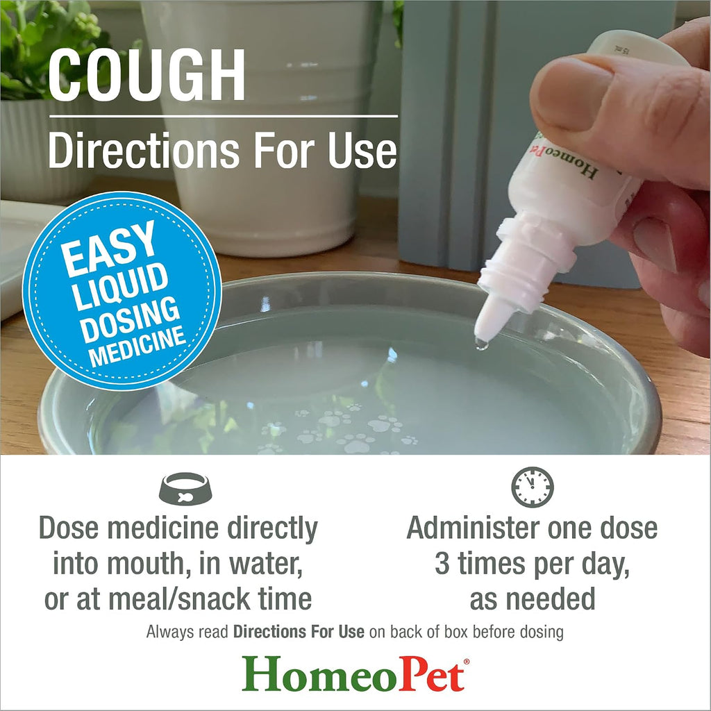 HomeoPet Cough homeopathic remedy bottle back label details