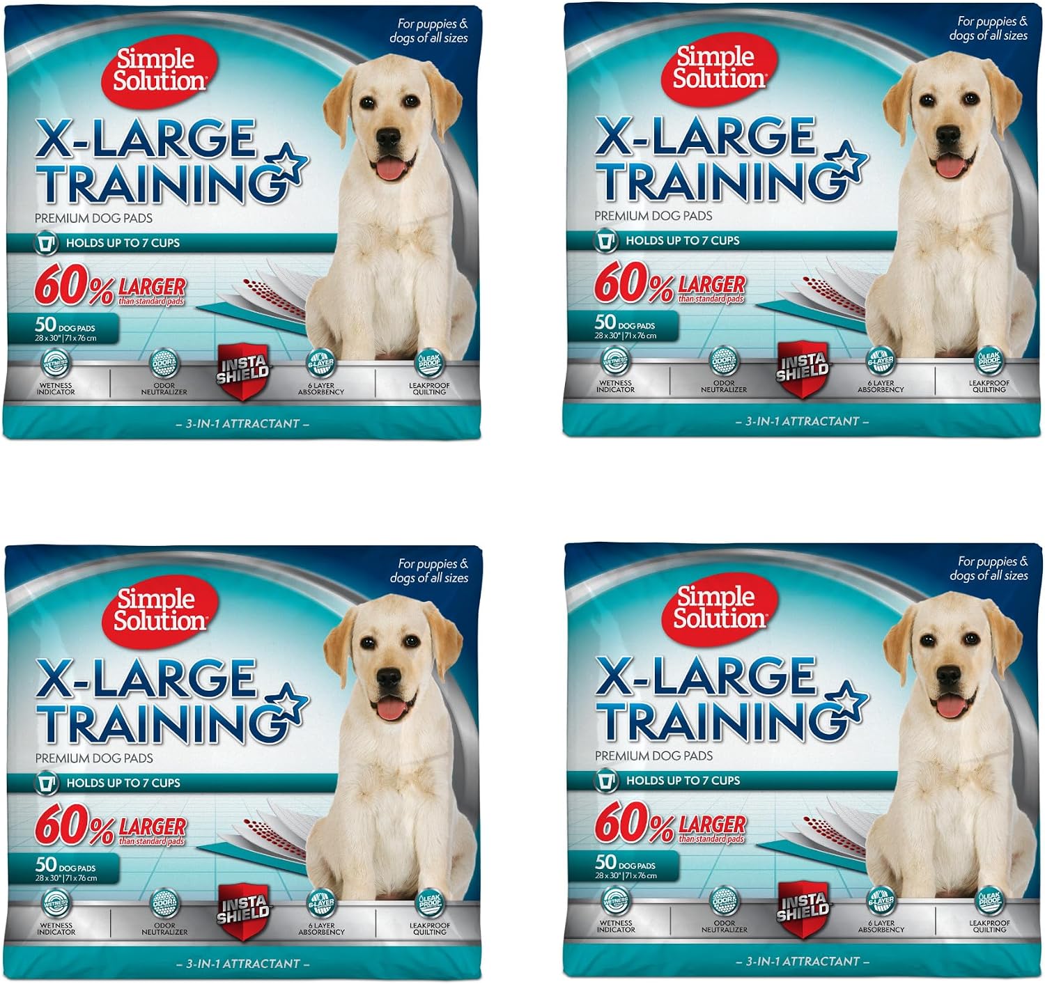 Simple Solution Puppy Pads Extra Large, Super Absorbent Pee Pads for Dogs, Doggie Potty Training, Puppy Essentials, X-Large for House Training, 28"x30", 50 Count - Image 9