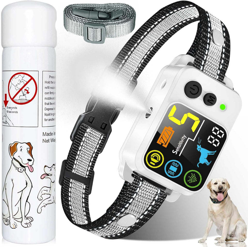 Wacnem Citronella Bark Dog Collar front view with digital display