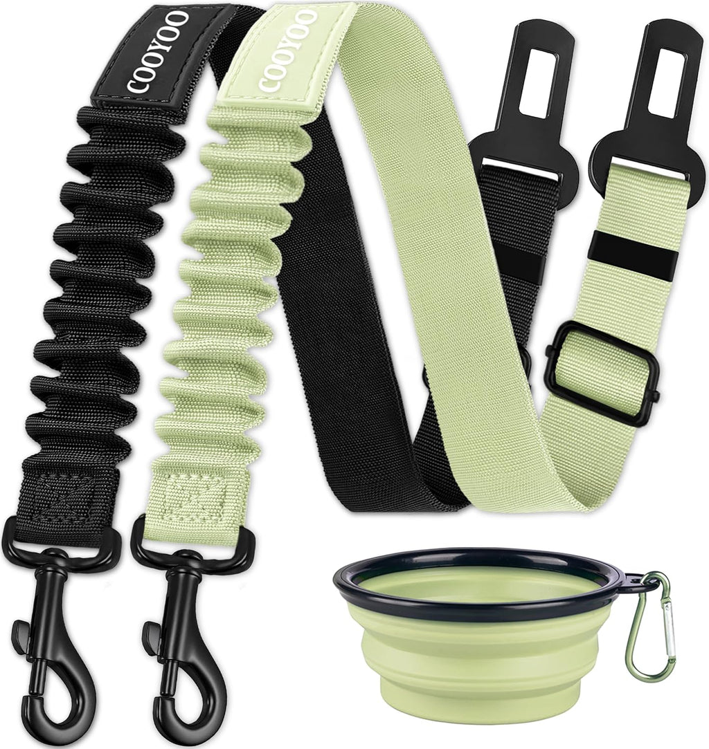 COOYOO Dog Seat Belt, Durability Retractable Dog Car Harness Adjustable Dog Seat Belt for Vehicle Nylon Pet Safety Seat Belts Heavy Duty & Elastic (1 Pack Black) - Image 11
