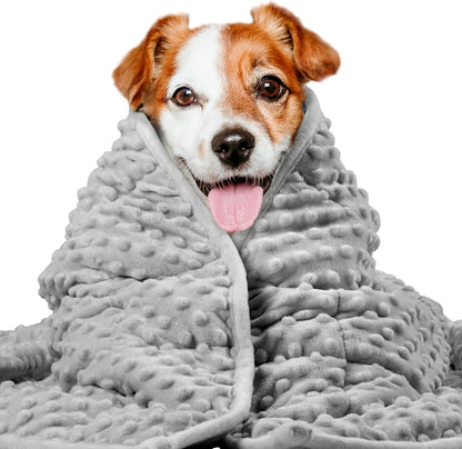 LaSyL Weighted Blanket for Pets | Thunder Blanket for Dogs Anxiety | Premium Soft Minky | Relaxation & Calming & Anti Anxiety | Used in Car, Bed, Couch | Blue Grey Star, Washable Small (24"x32") - Image 10