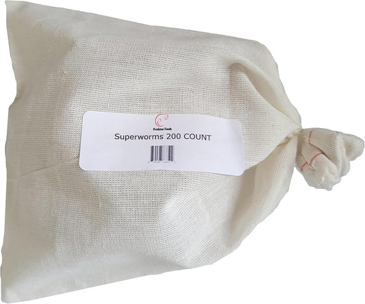 Predator Foods Live Superworms 200 Count Large front view of packaging bag