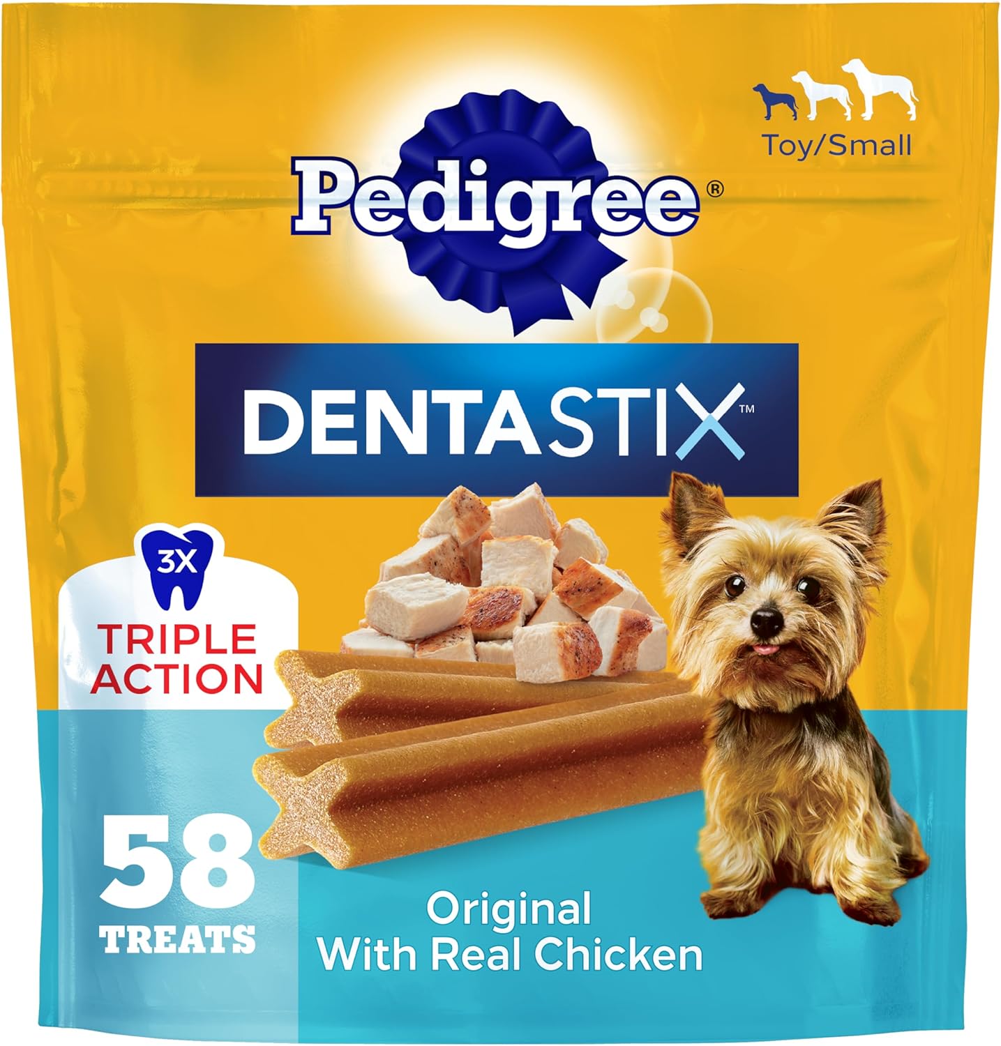 Pedigree Dentastix Dental Chews for Dogs, Small and Toy Breed Dog Treats, Fresh Flavor, 1.54 lb. Bag (102 Treats Total) - Image 14