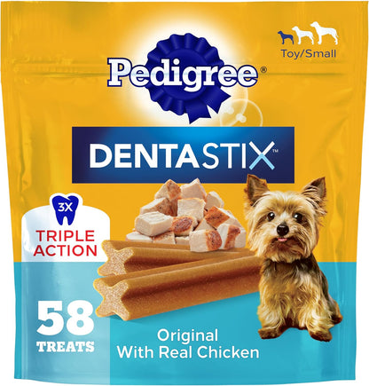 Pedigree Dentastix Dental Chews for Dogs, Small and Toy Breed Dog Treats, Fresh Flavor, 1.54 lb. Bag (102 Treats Total) - Image 14