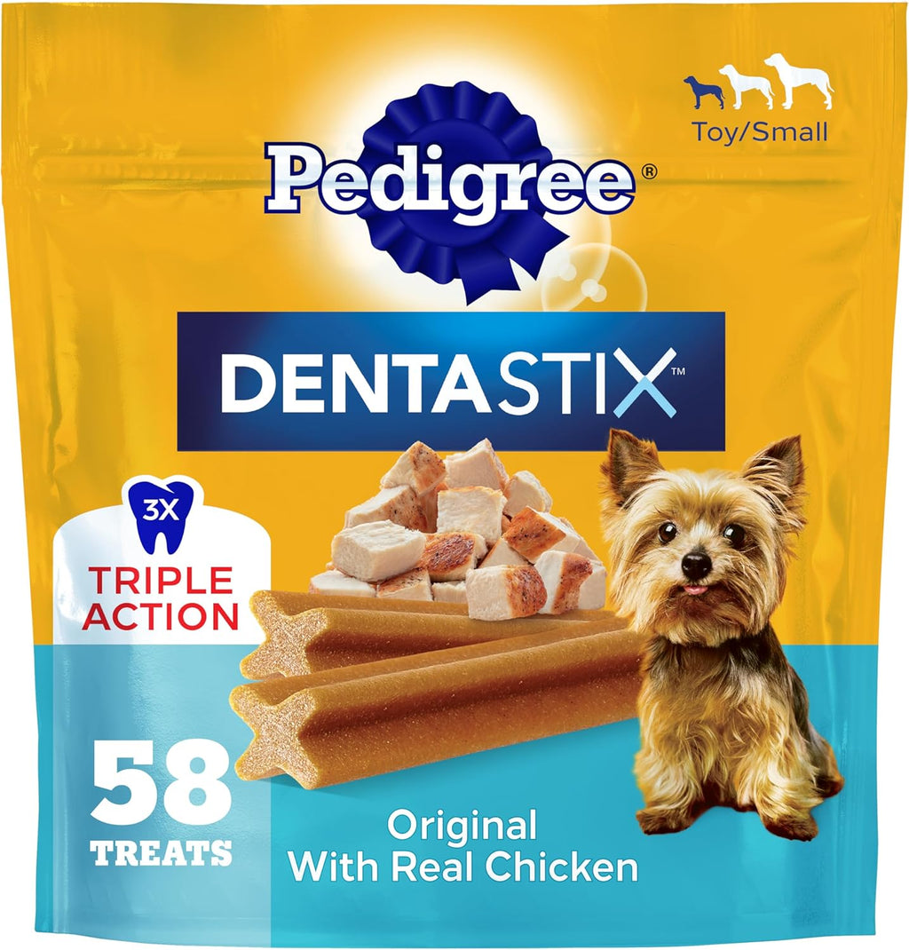 Pedigree Dentastix Dental Chews for Dogs, Small and Toy Breed Dog Treats, Original, Beef & Fresh Flavor, 2.36 lb. Variety Pack (157 Treats Total) - Image 13